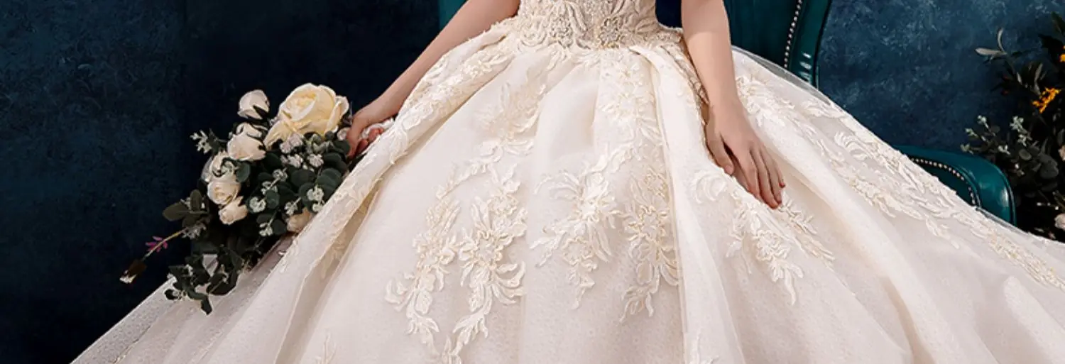 A shoulder wedding dress Bride and Girl Dresses Deluxe Luxury Sen Long Tail Princess Skirt Simple Starry Sky
