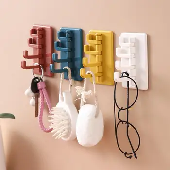 

Wall Mounted Kitchen Door Towel Clothes Hanger Bathroom Hook Bag Seamless Wall Hooks In Bathroom Key Holder