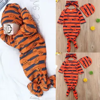 

Halloween Newborn Infant Kid Baby Girl Baby Boy Clothes Sleeping Gown Long Sleeve Cotton Romper Swaddle Coming Home Outfits