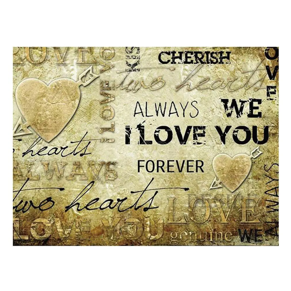 Алмазная живопись DIY 5D Вышивка Ретро фон ILOVEYOU вышивка художественный Сувенир