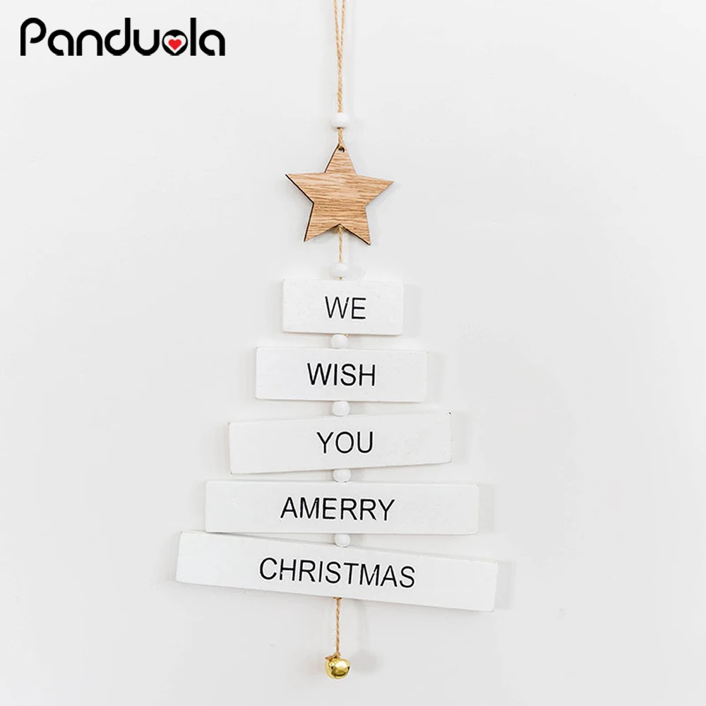 Рождественская елка подвесные украшения для дома деревянная лоза деревянный знак кулон желаем вам счастливого Рождества