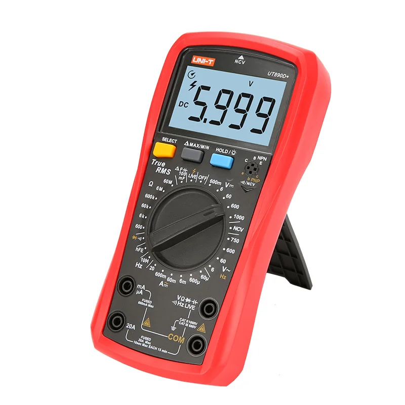 UNI T UT890D + цифровой мультиметр NCV и 6000 обратный Цифровой true RMS с