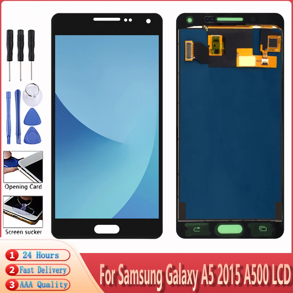 ЖК-дисплей для Samsung Galaxy A5 2015 A500 A500FU A500M A500F A500H сенсорный экран с дигитайзером в