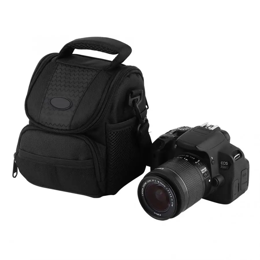 Сумка для камеры, стиль, черный противоударный чехол для DSLR, сумка на плечо для путешествий, сумка для объектива
