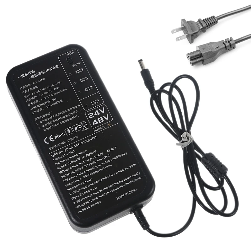 10000mAh 5 5x2 5mm DC 20V 24V 36V 48V Регулируемый UPS источник питания для всех в одном ПК