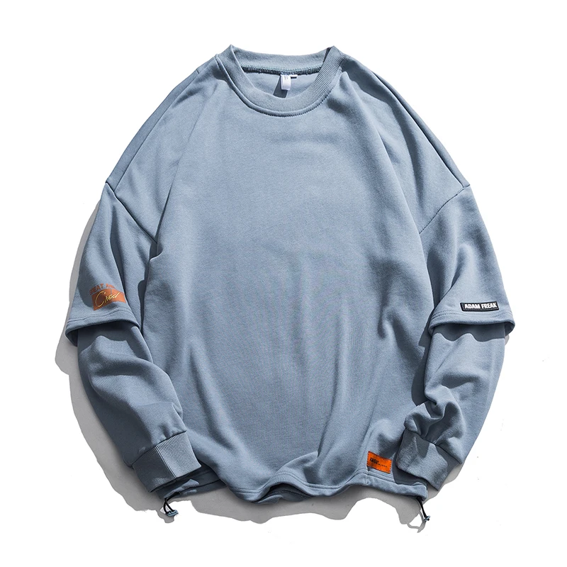 2019 Men's Spring New Casual Letter Printing Long-sleeved Round Neck Hoodies Loose Temperament Tide Cotton Harajuku