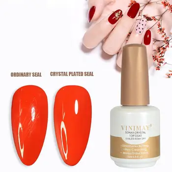 

15ml Nail Polish Top Coat Smooth Anti-scratch Nail Art Gel Nail Polish Varnish Top Coa Durable Bottom Glue