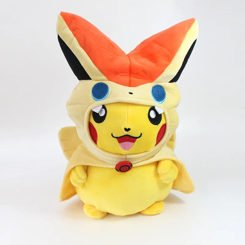 8/13 дюймов/14 дюймов pikachued с Rowlet шляпа Victini pokemones мягкая пушистая плюшевые игрушки