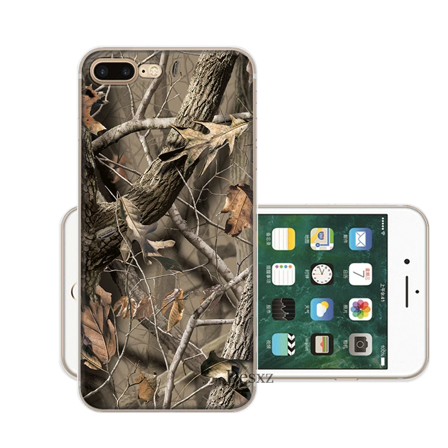 Мобильный чехол для iPhone X XS Max XR 6 6S 7 8 Plus 5 5S SE жесткий чехол Realtree зёленая камуфляжная оболочка