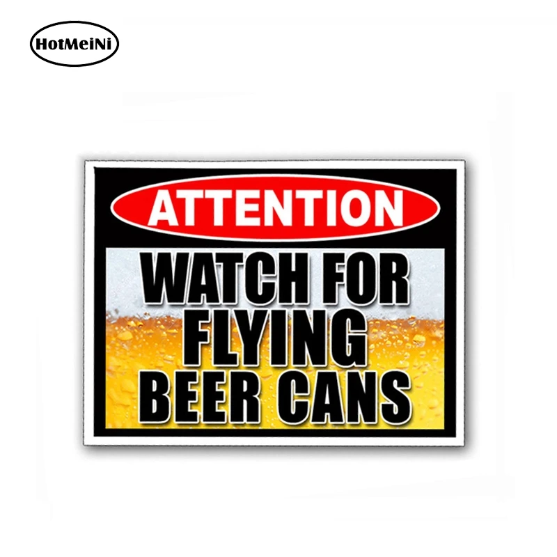 HotMeiNi 13cm X 9.8cm Watch Flying Beer Can Sticker Drink Drinking Party Cooler Cup Tumbler Decal Mug Waterproof Car Styling | Автомобили