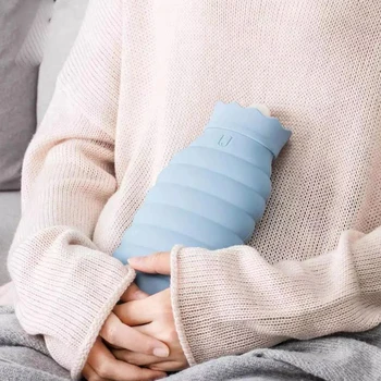 

313/620ml Microwave Heating Silicone Bottle Winter Heater With Knitted Cover Warmer Hot Water Bottle Smart Home Use
