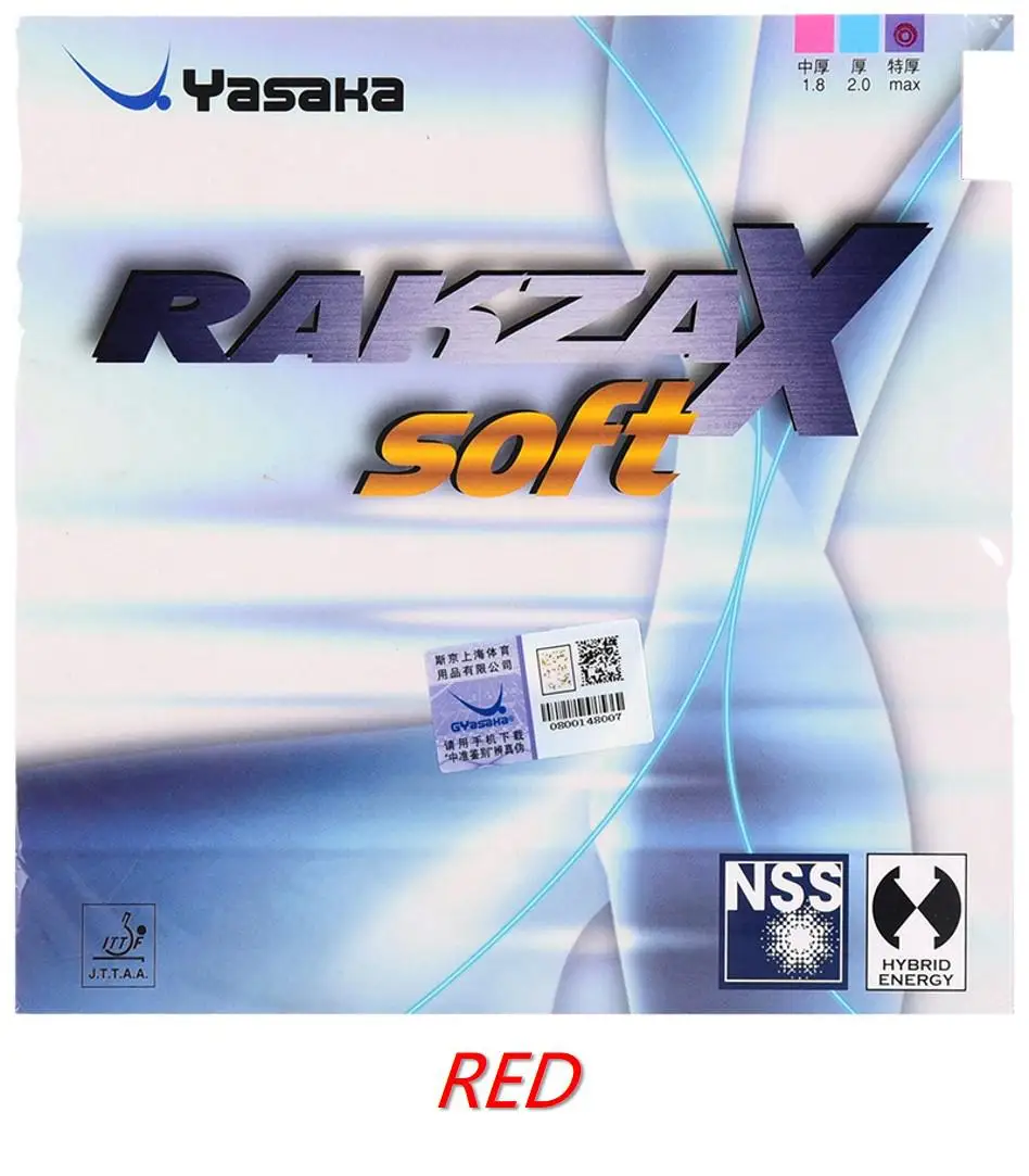 Yasaka RAKZA 9 RK9 RK 7 RK 7 мягкие прыщи для настольного тенниса, резиновая губка hybid energy Pips-In для пинг-понга Tenis De Mesa - Цвет: RK X Soft red