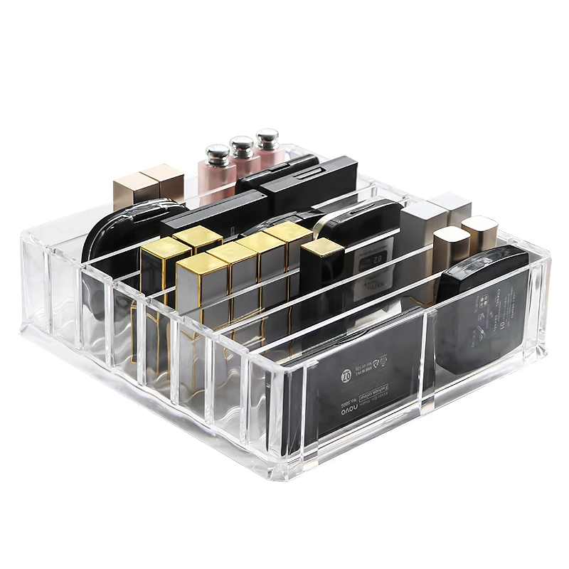 Clear Acrylic Makeup Organizer Desktop Cosmetic Storage Box Makeup
