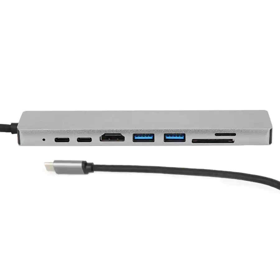 8-в-1 Тип с разъемами типа C и HDMI концентратор RJ45 кард-ридер многофункциональная