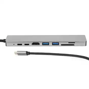 

8-In-1 Type-C to HDMI HUB RJ45 Card Reader Multi-Function Dock Adapter Hot Sale