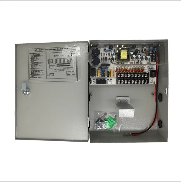 Блок питания 12V 10a блок питания контроль доступа бесперебойный 9 ch блок питания ups источник электропитания Chassis