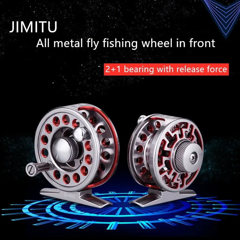 JIMITUFishing On The Fly | катушка для ловли нахлыстом | высококачественный алюминиевый сплав | 3/4, 5/6, 7/8 веса | черный
