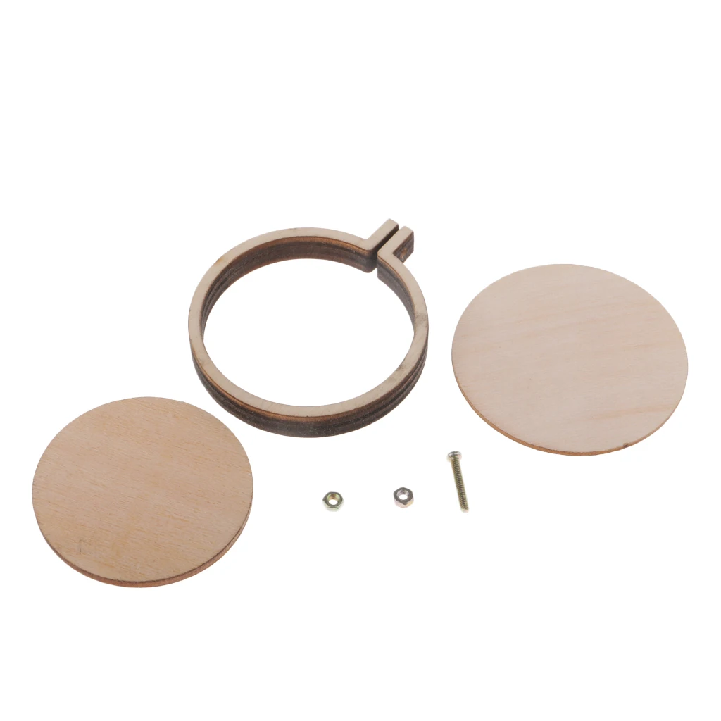 Round Mini Wooden Embroidered Hoop Frames for Crafts Accessories 44mm