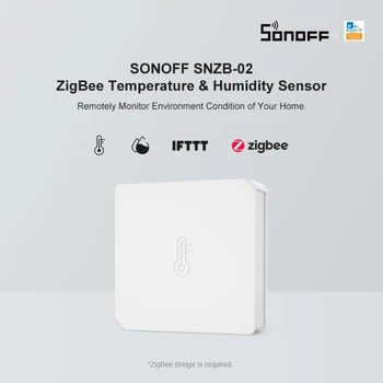 

SONOFF SNZB-02 - ZigBee Temperature And Humidity Sensor Work With SONOFF ZigBee Bridge Real-time Data Check Via EWeLink APP