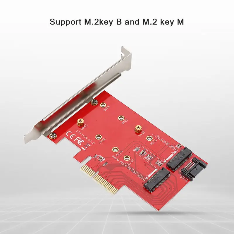 Горячая-Pci-E X4 к M.2 Ngff M/B Ключ Ssd Sata адаптер конвертер карты для настольного ПК