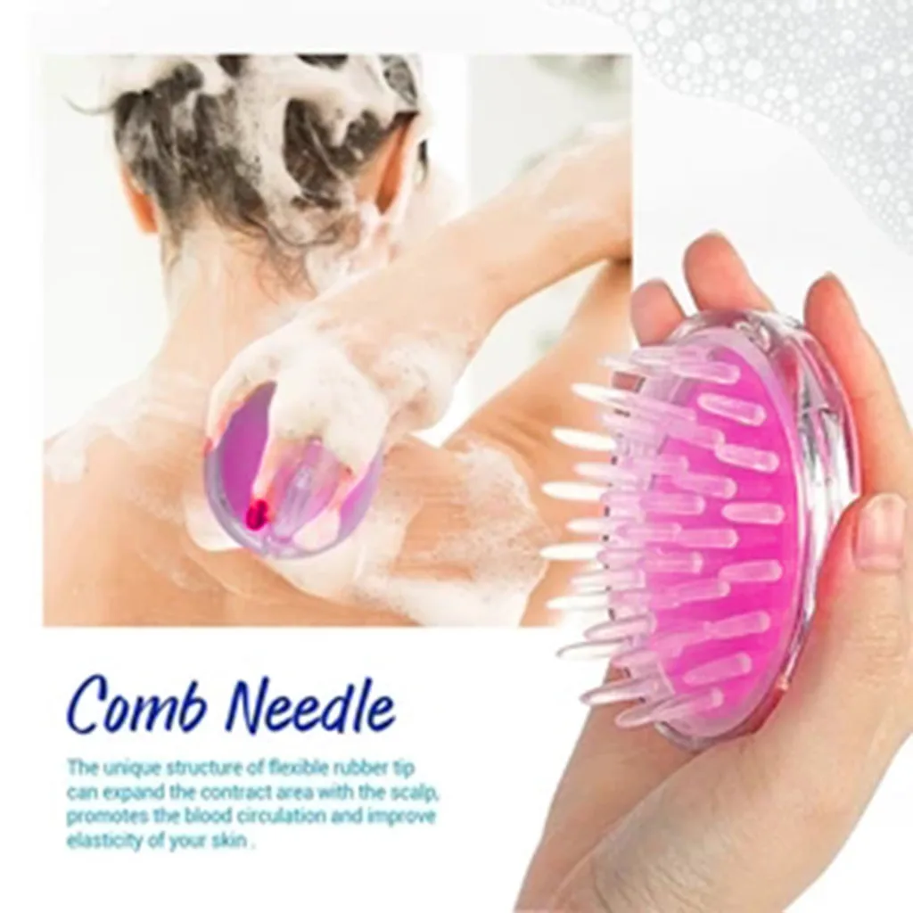 High Quality Silicone Head Shampoo& Bath Massage Brush Cleaning Massage Brush 2PC Support Wholesale Dropshipping Hot
