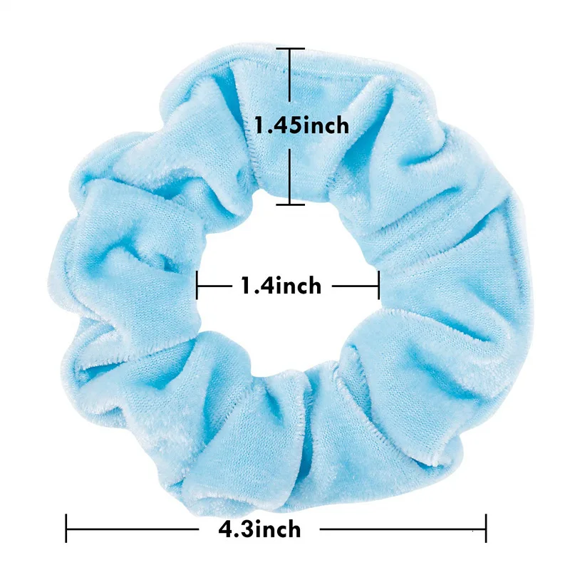 12 PCS Candy Color Hair Scrunchies Stretchy Velvet Scrunchie Pack Women Elastic Hair Bands Girl Headwear Solid Rubber Hair Ties