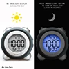 Digital Alarm Clock Time Date Display Twin Bell Very Loud for Heavy Sleepers Dual Alarm Blue Backlight for Teens 6