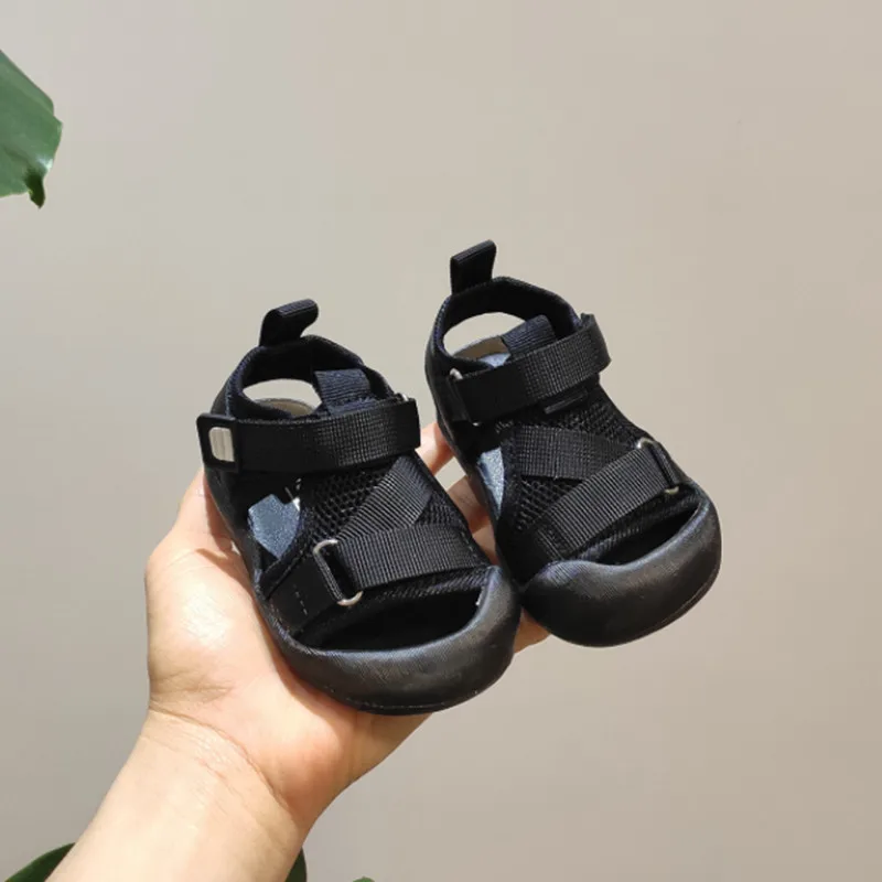 

2020 New Summer Baby Shoes Baotou Toddler Sandals 0-3 Years Girl Infant Sandals Soft Bottom Breathable Mesh Boy Beach Shoes