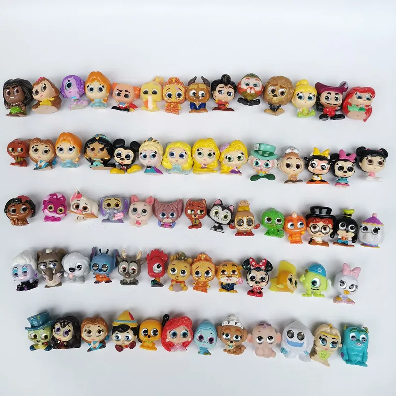 5-10pcs Doorables Series Princess Anna Elsa Olaf Judy Aladdin Cartoon Mini Size Characters Doll Collection Toy Figuras