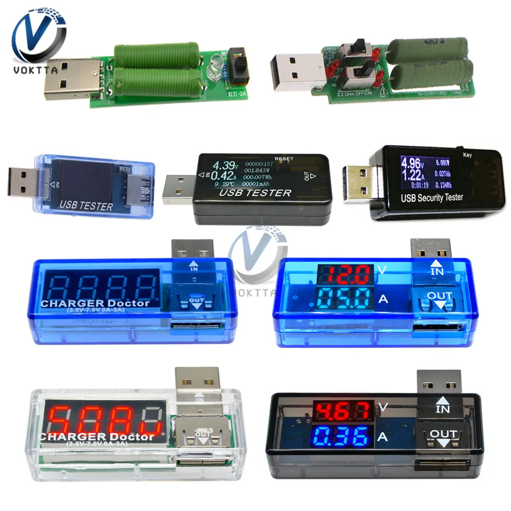 Цифровой ЖК дисплей USB тестер Вольтметр Амперметр измеритель напряжения тока L Type
