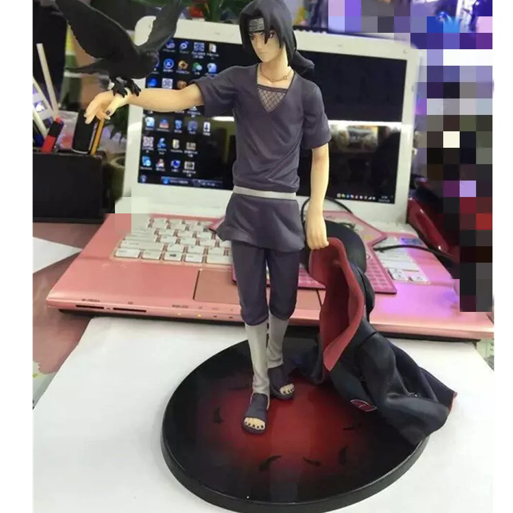 Аниме Наруто Учиха Итачи с вороной Фигурки ПВХ горячие игрушки Shippuden Рождественский подарок Саске Фигурки Коллекционная фигурка