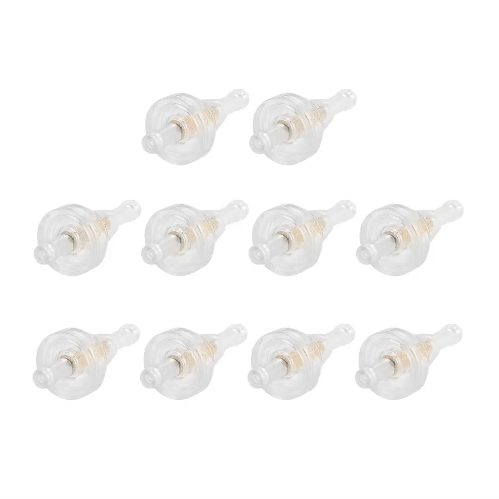 

10pcs 1/4" Clear Inline Fuel Gas Filter Replace Motorcycle for Kawasaki Golf Cart John Deere EZGO Briggs & Stratton #S 694485