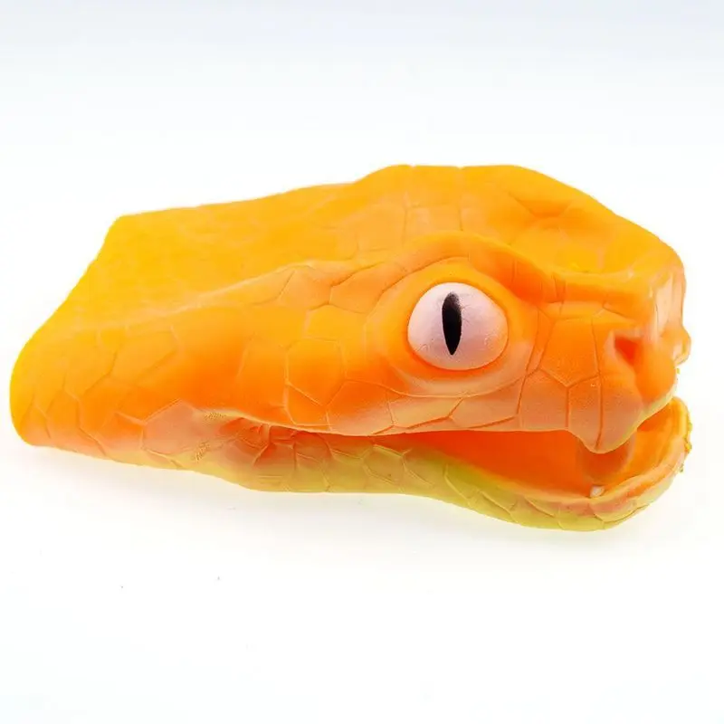 Новые оранжевые змеи ручной куклы голова животного ручной Куклы игрушечные фигурки героев перчатки для кукольный театр детская игрушка, подарок