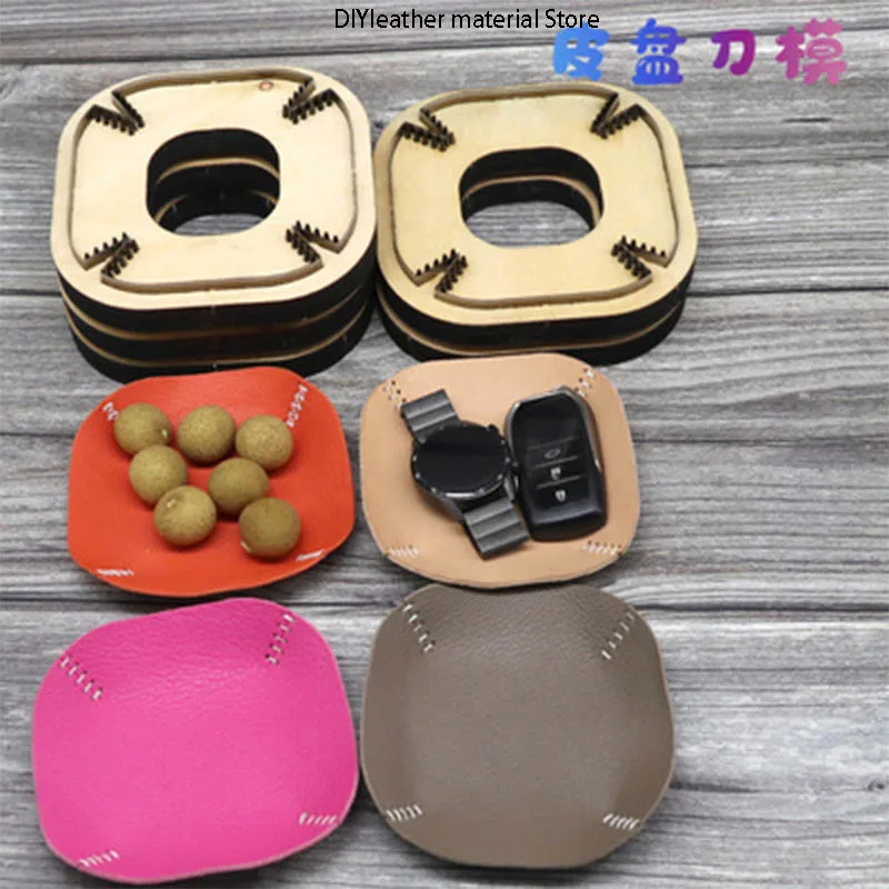 

Japan Steel Blade Wooden dies DIY leather craft tray Leather Storage plate die cut knife mould Sewing Accessories Leather tools