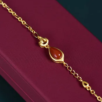 

2020 Kehribar Women Bracelet Selling Chinese Wind Gifts Bracelet With Certificate Of 925 Ancient Plating Mosaic Droplets South