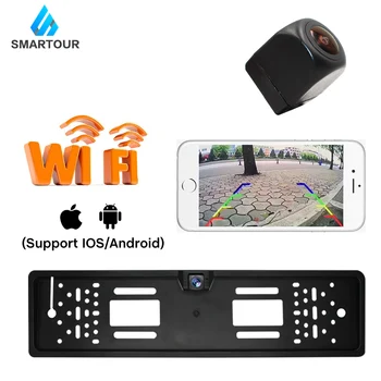 

Smartour WIFI European Car License Plate Rear View Camera Wifi Back Up Camera for IOS Android and Car GPS Reverse Camera