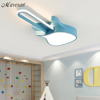 

New Pink/Blue Guitar Ceiling Lights Girl Children Room Bedroom Modern LED Lighting Surface Mount Remote Control Indoor Lamp