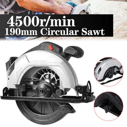 Circular elétrica sem escova viu 190mm ferramentas elétricas passagem poeira 4500rpm multifunções máquina de corte para makita 18v bateria
