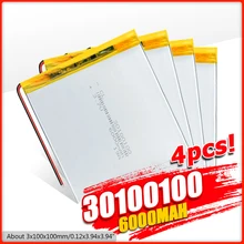 6000mah 3,7 v 30100100 polymer lithium-ionen batterie backup power lithium-batterie für tablet wiederaufladbare LIPO batterie