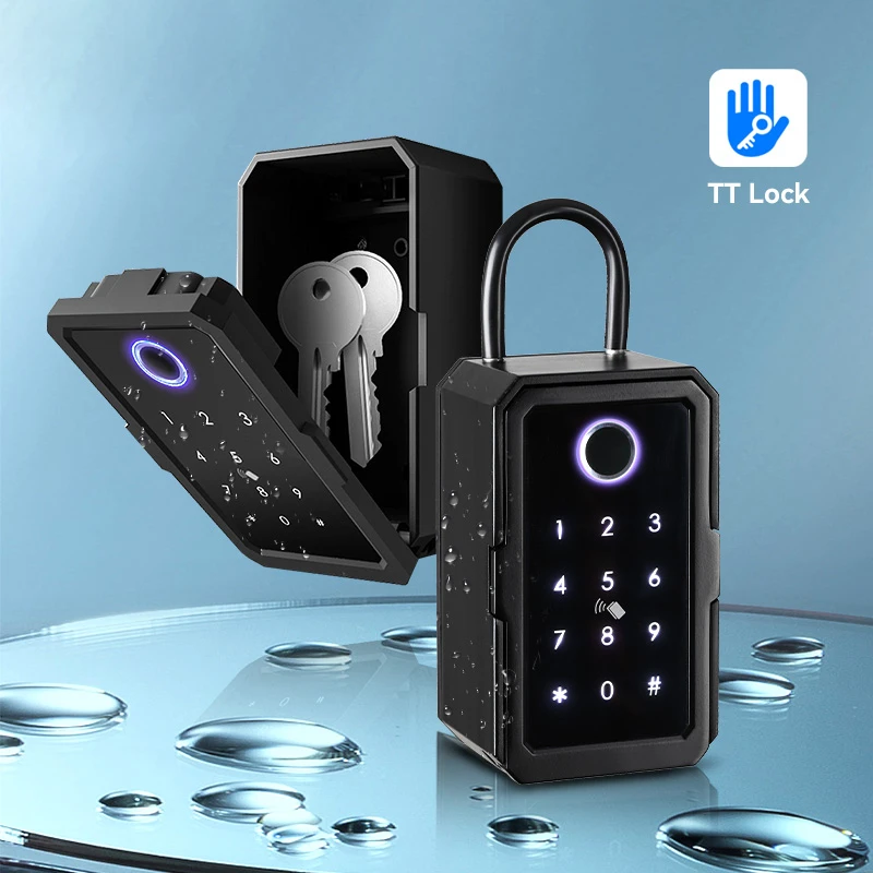 New ttlock smart door lock outdoor waterproof safe security password intelligent password storage lock Tuya app key lockbox