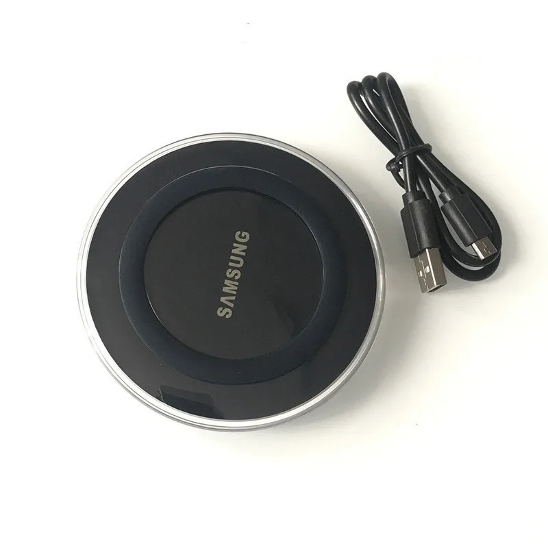 Black no box Samsung 5 V/2A Беспроводное зарядное устройство адаптер зарядного устройства для Galaxy S6 S7 Edge S10 S9 Plus Note 5 8 9 iphone 8 plus X XS XR MAX mi 9 - Цвет: Black no box