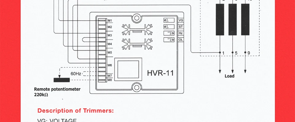 HVR-11 стабилизатор напряжения модуль электроники схема LINZ запчасти дизельного генератора