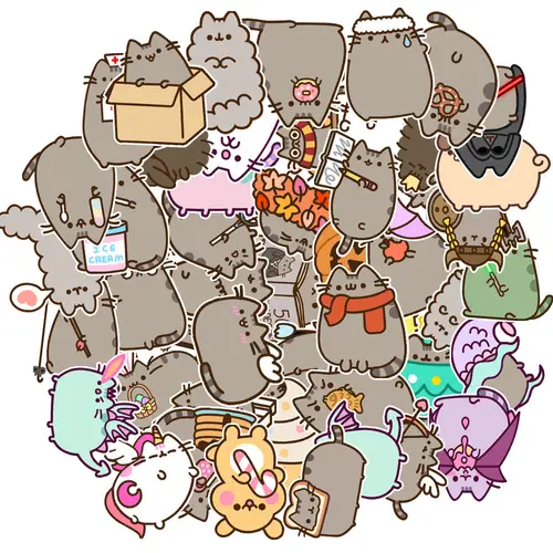 10/30/50pcs Kawaii Chunky Cat Stickers Cute Decorative Stationery Scrapbook Notebook Phone Diary DIY Waterproof Kids Sticker Toy - Image 2