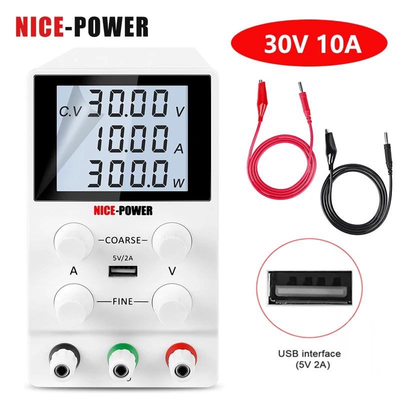 USB DC Lab Regulated Adjustable Power Supply 30V 10A 60V 5A 120V 3A LCD Switching Power Source Voltage Regulator Stabilizers