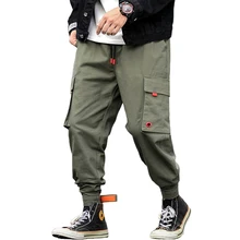 ^#Cheap New Casual Multi-Pockets Elastic Waist Stylish Men's Joggers Trousers Fashion Autumn Solid Harem Cargo Pants Streetwear ^#Cheap New Casual Multi-Pockets Elastic Waist Stylish Men's Joggers Trousers Fashion Autumn Solid Harem Cargo Pants Streetwear