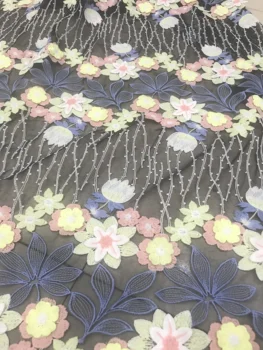 

best quality David-32.8816 embroidered African Tulle Lace Fabric African French Lace Fabric with embroidery