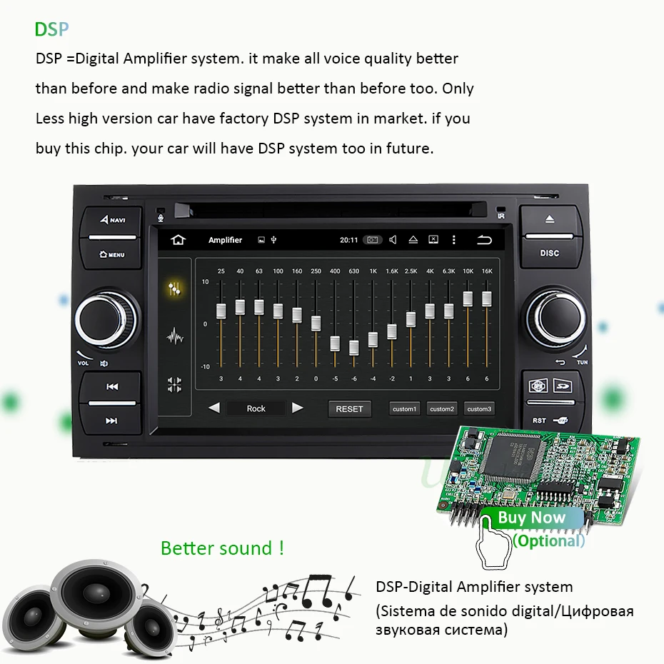 Sale 4G 64G 8 CORE Car DVD Multimedia Player Android 9 2 DIN GPS Autoradio For Ford/Mondeo/Focus/Transit/C-MAX/S-MAX/Fiesta WIFI DSP 2