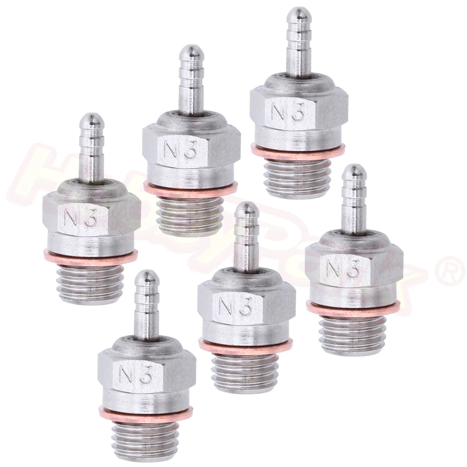6 шт./лот Nitro светящаяся вилка N3 N4 Hot Spark 3 #4 # Замена ОС 8 для RC автомобиля 1/8 1/10 Багги