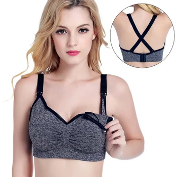 

Pregnant Woman Nursing Bras Anti-sag Gather Front Button Breastfeeding Maternity Bra