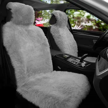 

Fur Car Front Seat Covers Nice Car Interior Accessories Winter Stylish Cushion Cover Plush Car Seat Cushion Cover
